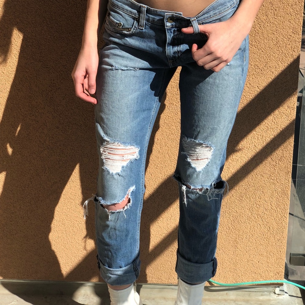 Distressed Rag & Bone Jeans